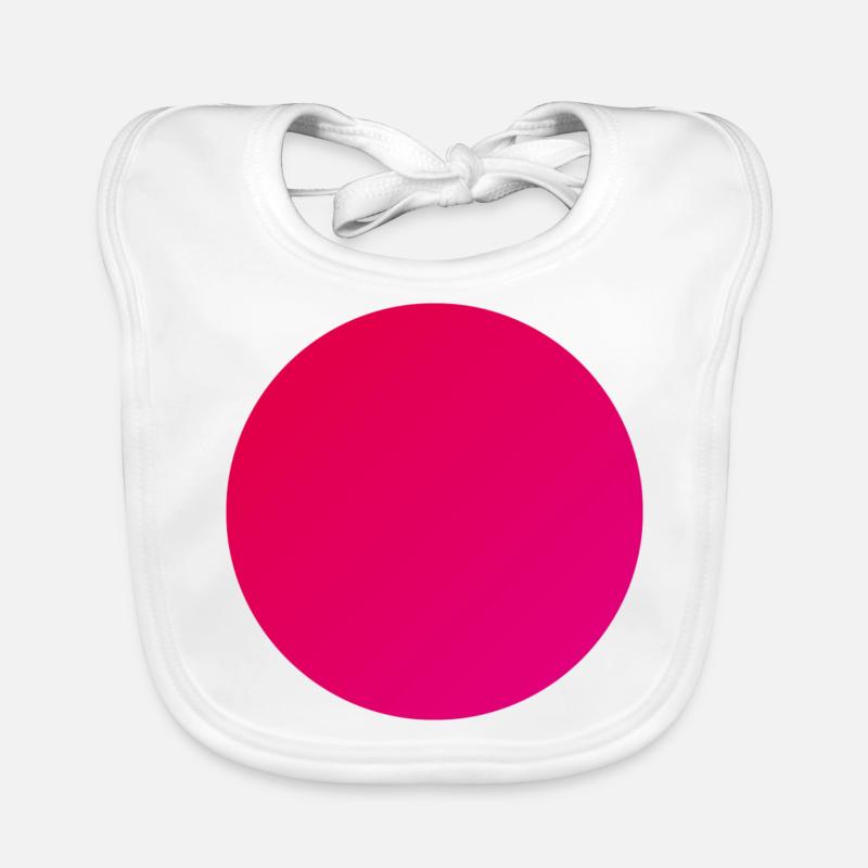 Circle in warm red Organic Baby Bibs