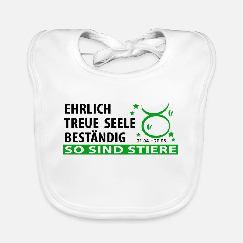 Sternzeichen Stier - Eigenschaften Baby Bio-Lätzchen