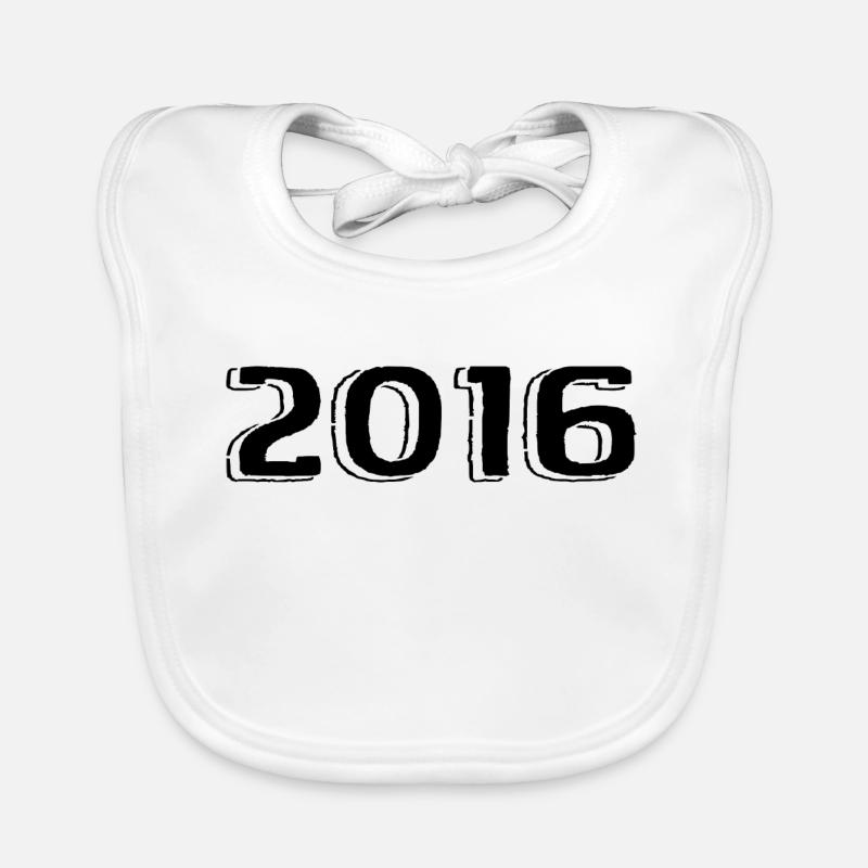 Millésime 2016 Naissance Anniversaire Rétro 2016 Bavoir bio Bébé