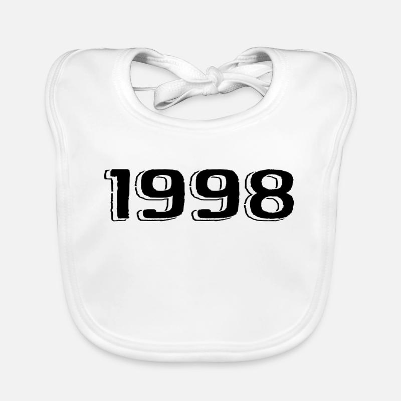 Millésime 1998 Né Anniversaire Rétro 1998 Bavoir bio Bébé