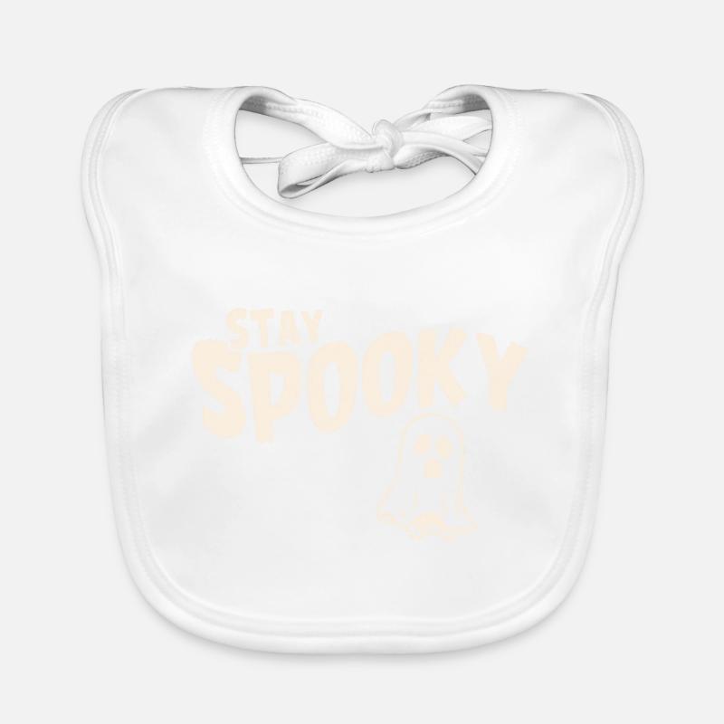 Stay Spooky Halloween Ghost Organic Baby Bibs