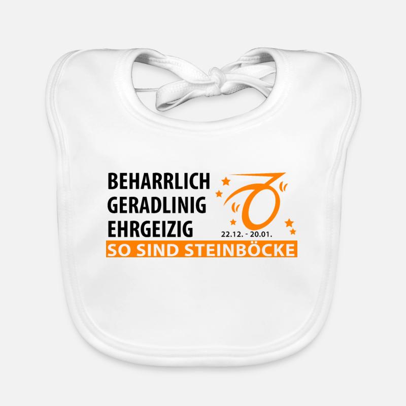 Sternzeichen Steinbock - Eigenschaften Baby Bio-Lätzchen