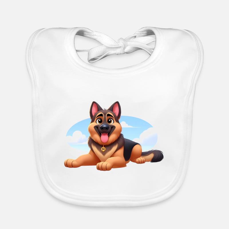 Deutscher Schäferhund 12 Baby Bio-Lätzchen