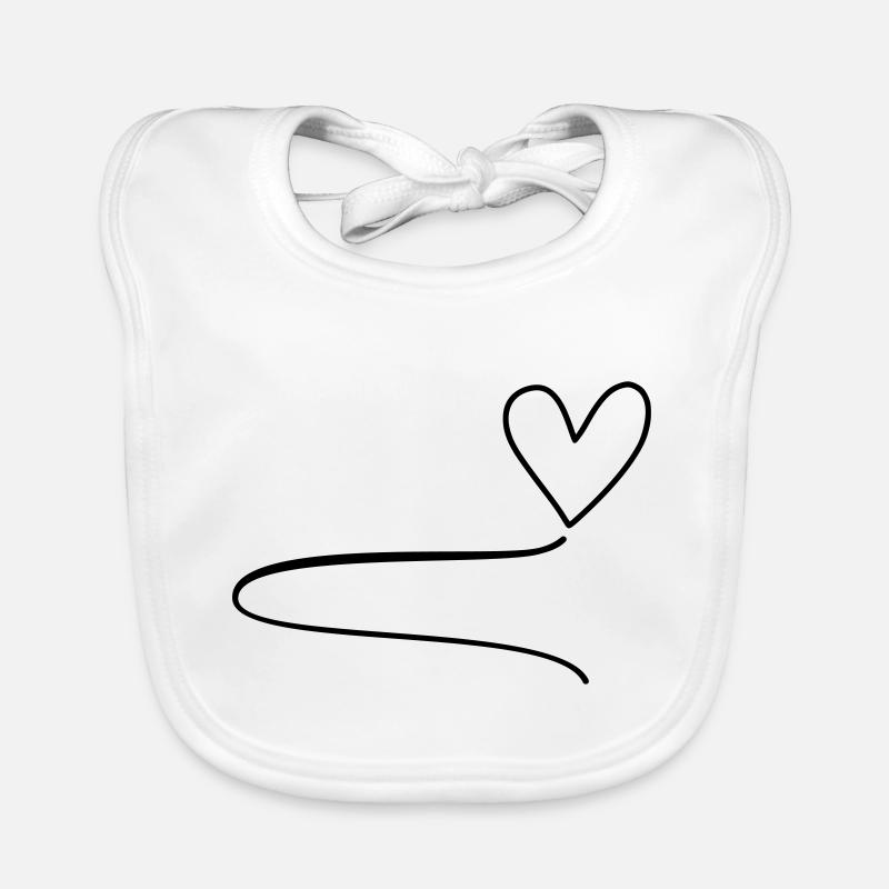 Heart Swing Line Organic Baby Bibs