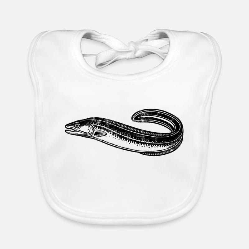 Anguille - Poisson - Cadeau de pêcheur Bavoir bio Bébé