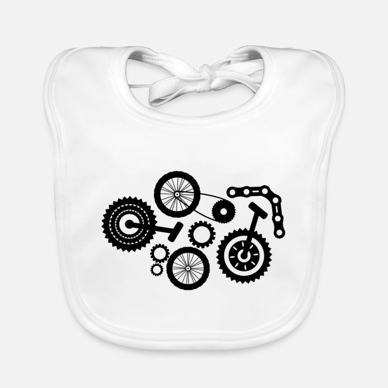 Vélo - Bavoir bio Bébé - blanc