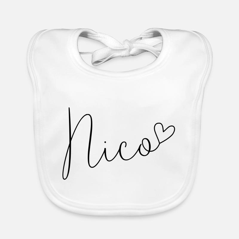 Nicole Name Vorname Junge Baby Bio-Lätzchen