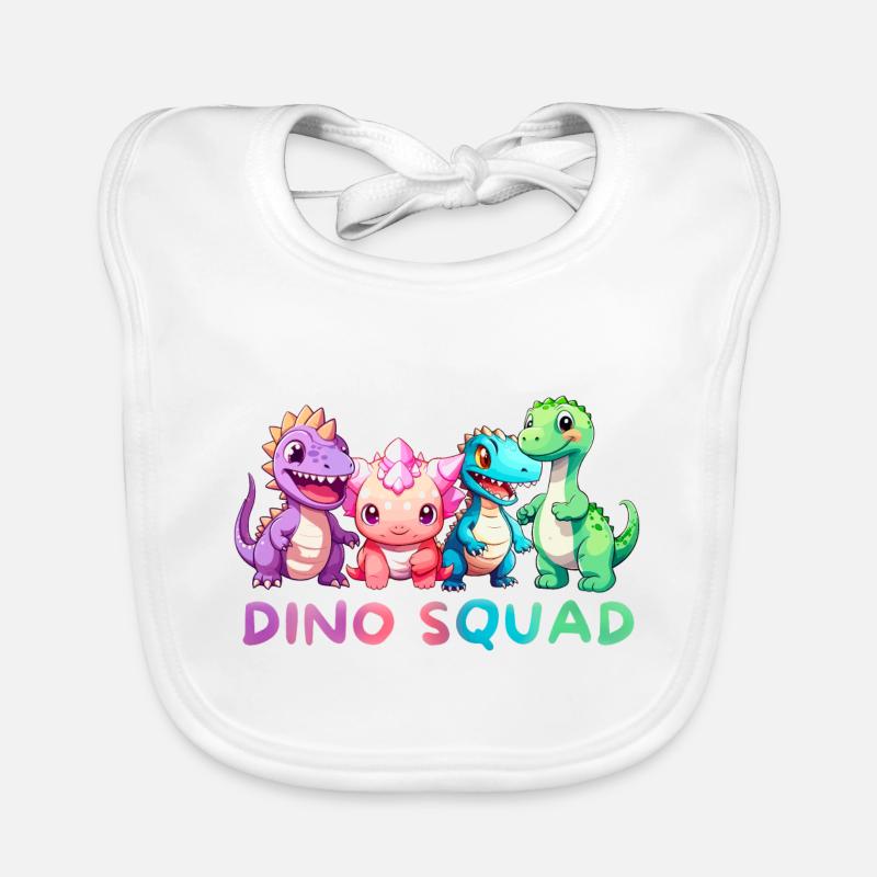 4 Buddys - La Dino Squad Bavoir bio Bébé