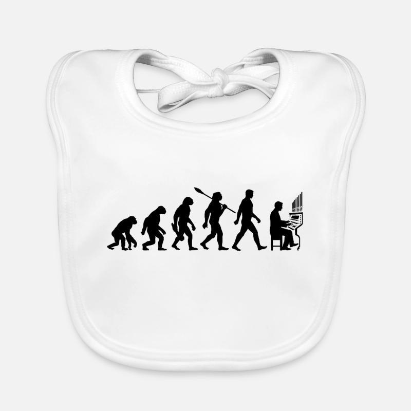 Evolution Organist - Orgel - Musiker Baby Bio-Lätzchen