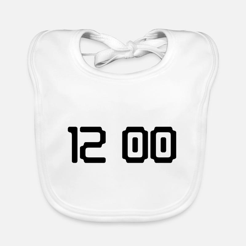 Heure 12 heures digitale Bavoir bio Bébé