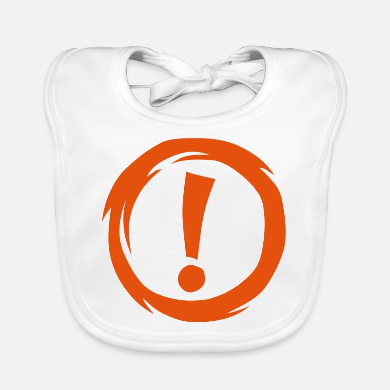 exclamation point round circle punctuation Organic Baby Bibs