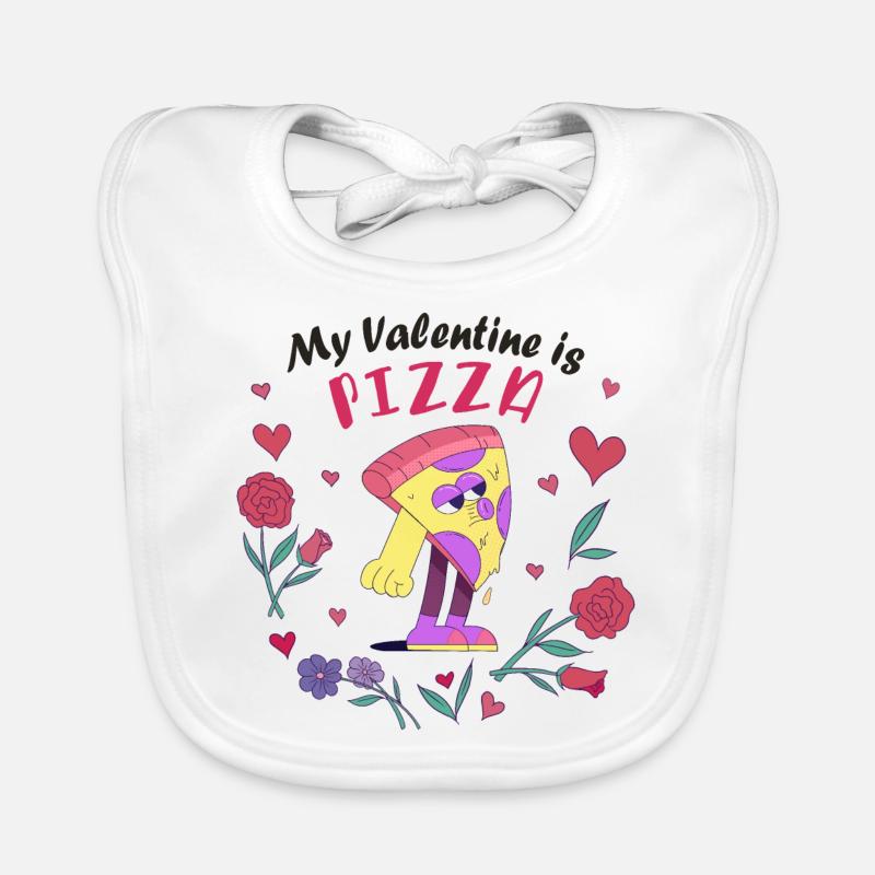 Mein Valentin ist Pizza Baby Bio-Lätzchen