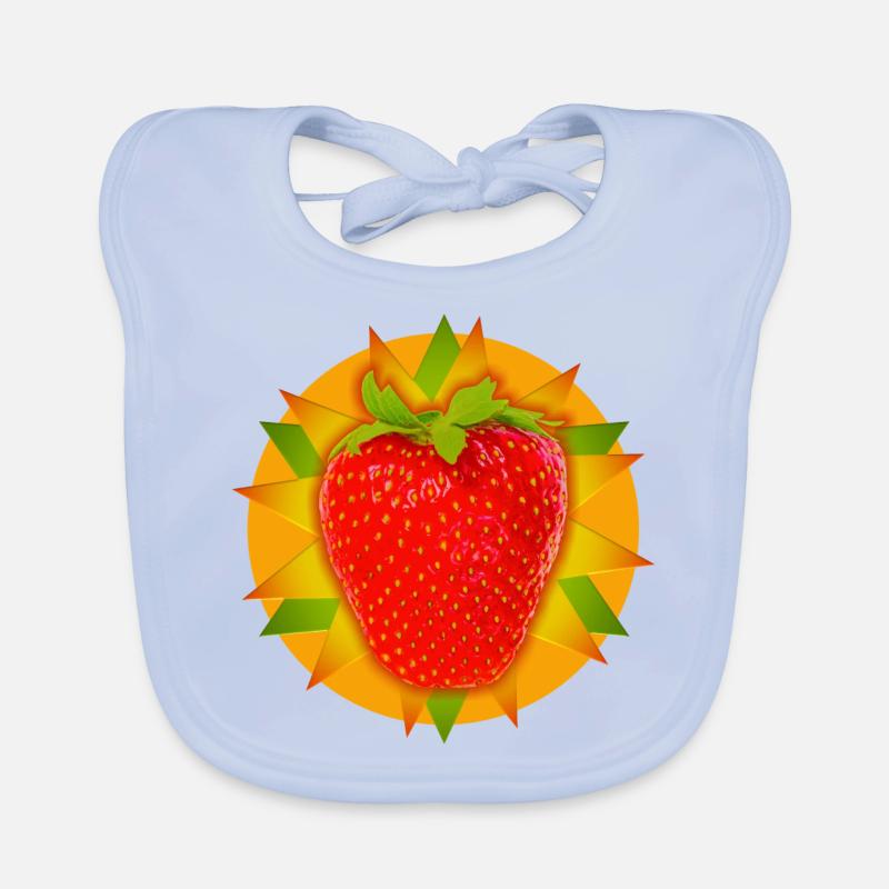 Strawberry Organic Baby Bibs