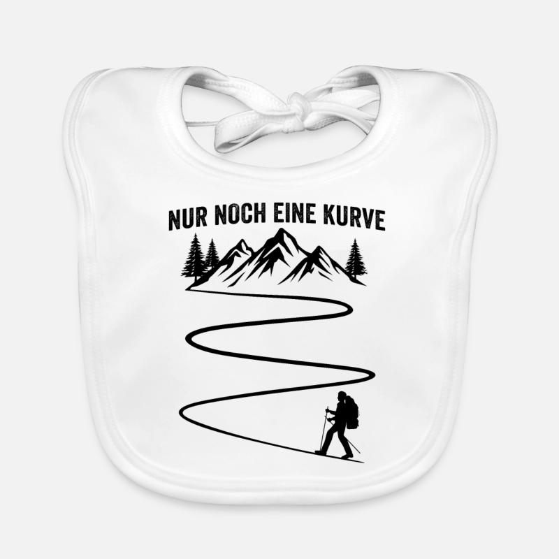 nur noch eine kurve wandern wanderer Baby Bio-Lätzchen
