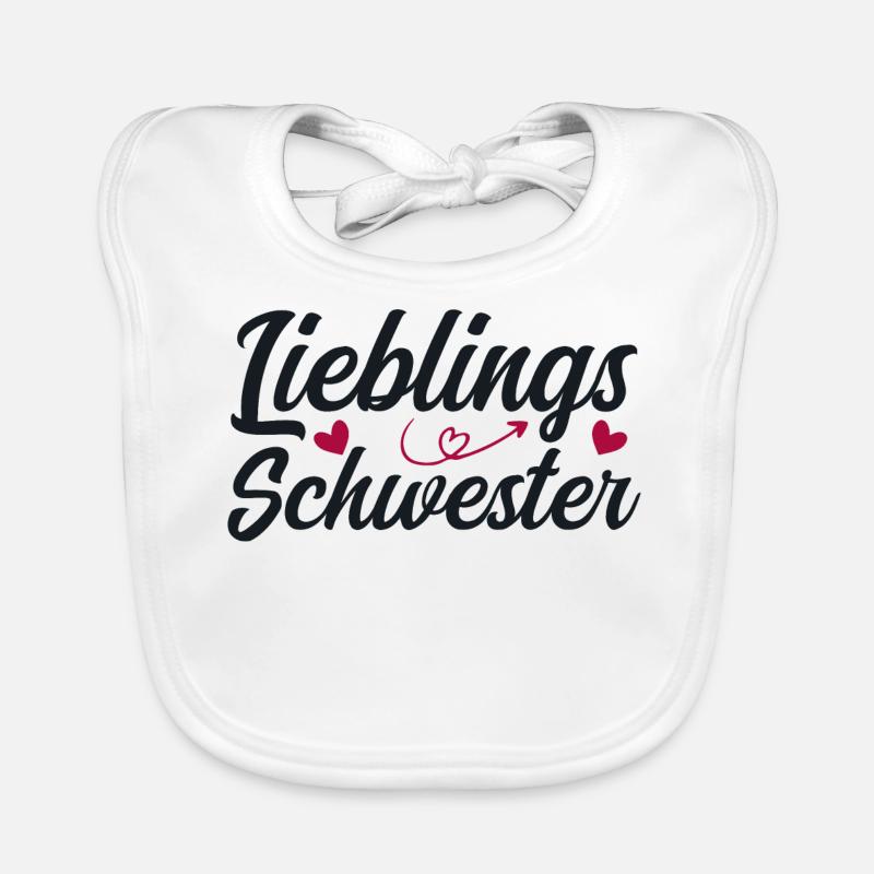 Lieblingsschwester Geschenk Geschenkidee Schwester Baby Bio-Lätzchen