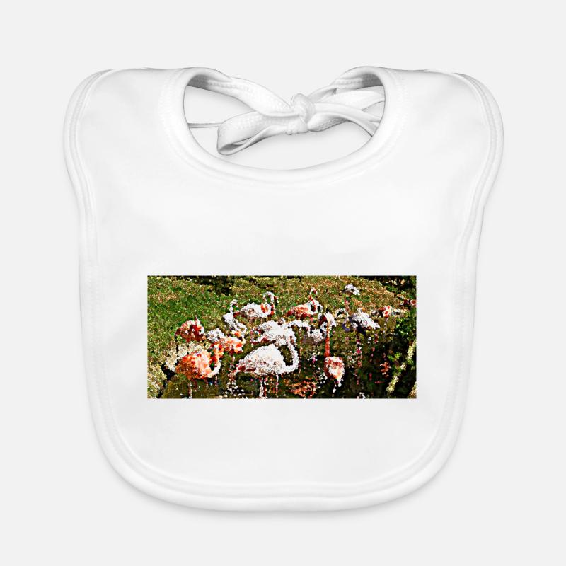 Flamingos Baby Bio-Lätzchen
