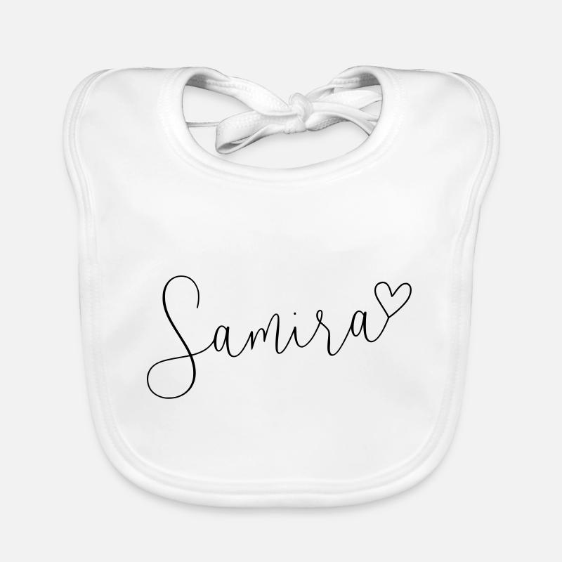 Samira Nom Prénom Jour Bavoir bio Bébé