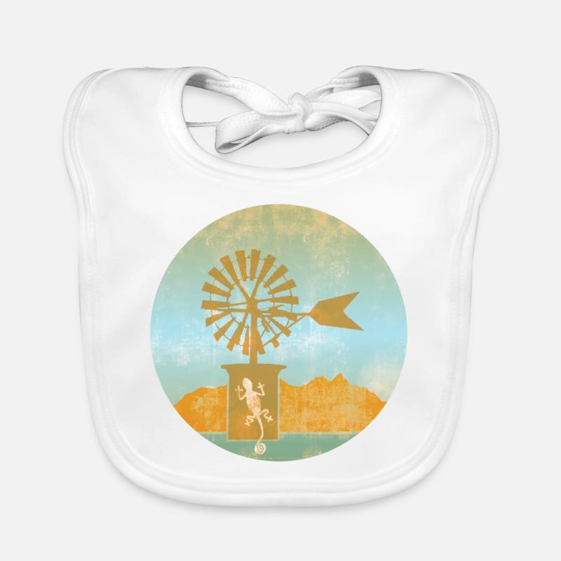 Windmühle - Balearen Baby Bio-Lätzchen