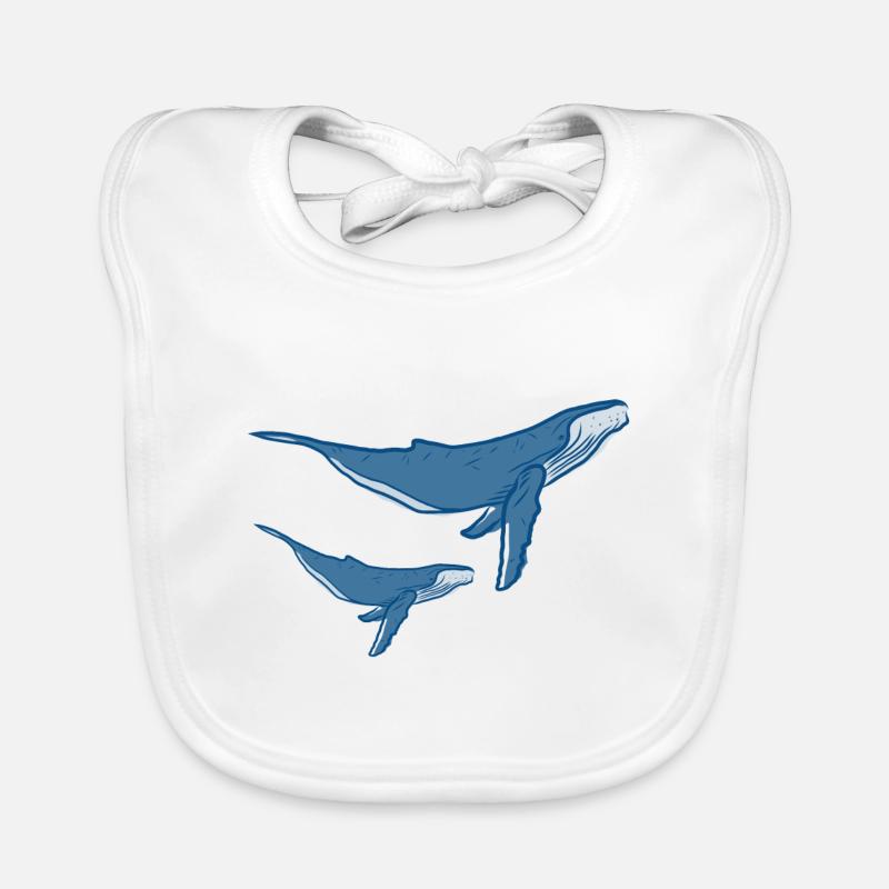 whales Organic Baby Bibs
