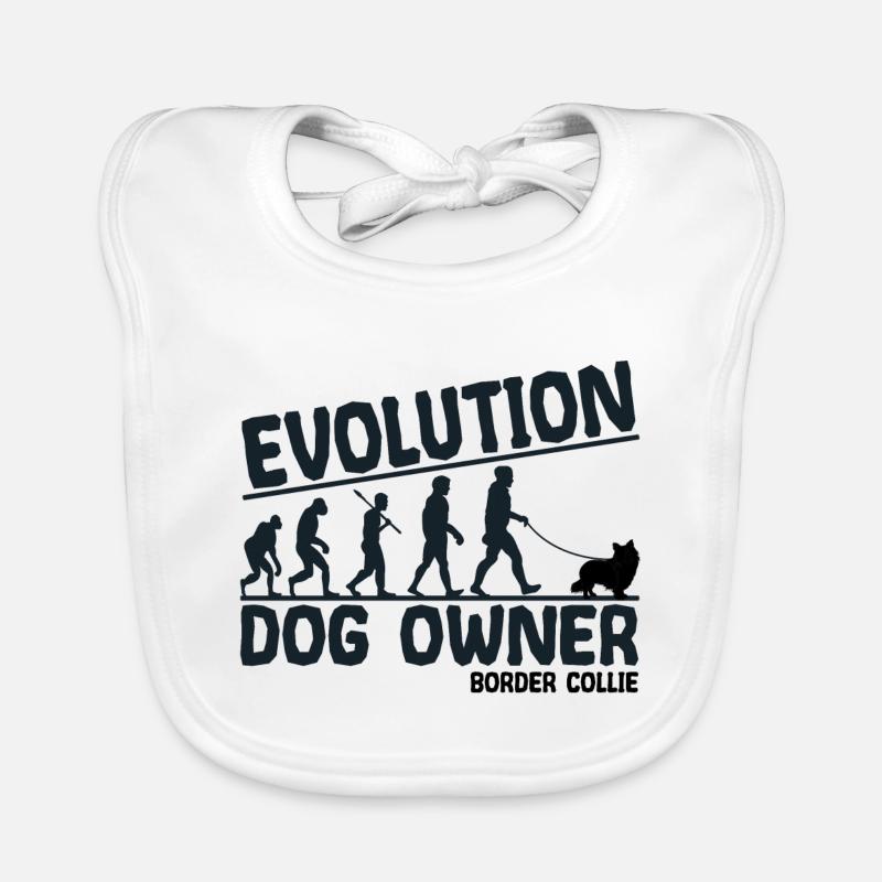 Border Collie Hundebesitzer Evolution Lustig Baby Bio-Lätzchen