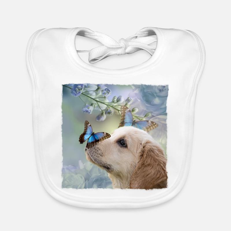 Chiot papillon chiot papillon mignon chien Bavoir bio Bébé