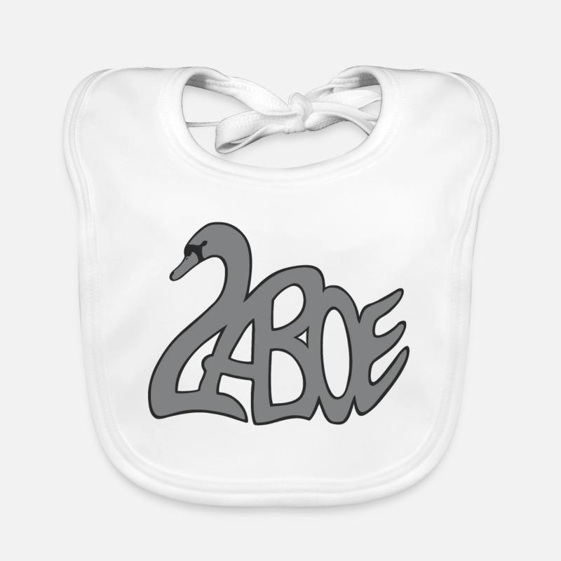 Laboe Schwan grau Baby Bio-Lätzchen