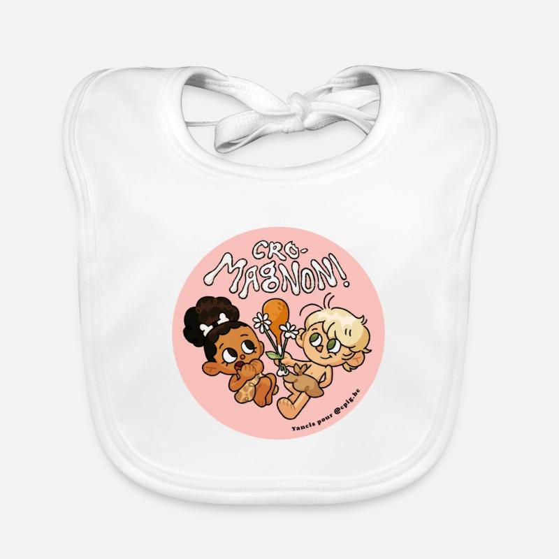 Trop mignon CPiG - Bavoir bio Bébé - blanc