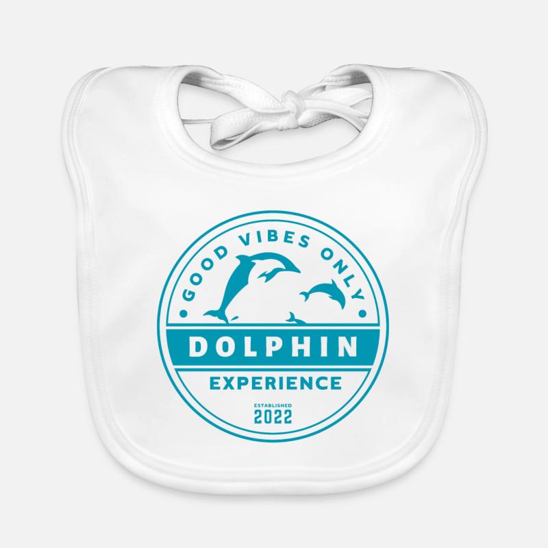 Expérience avec les dauphins - Bonnes vibrations seulement Bavoir bio Bébé