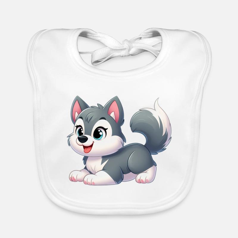 wolf 15 Bavoir bio Bébé
