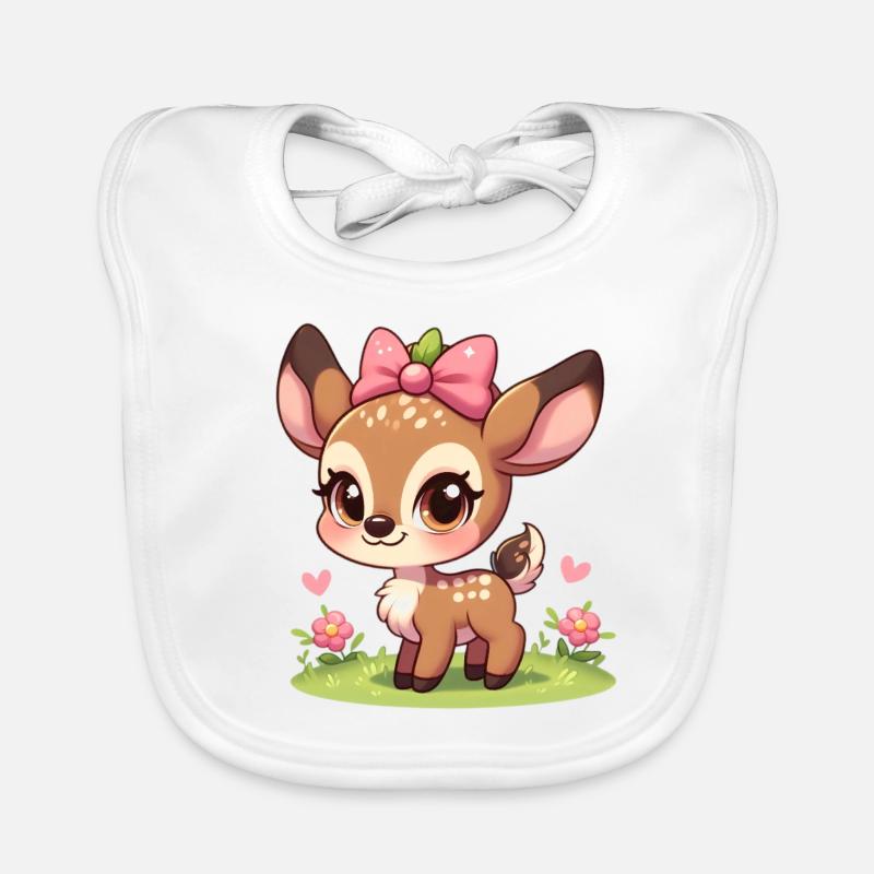 Petit Faon mignon 3 Bavoir bio Bébé