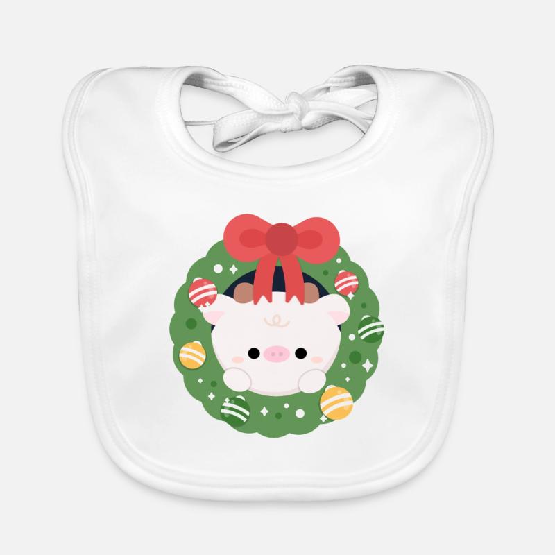 Noël de vache Bavoir bio Bébé