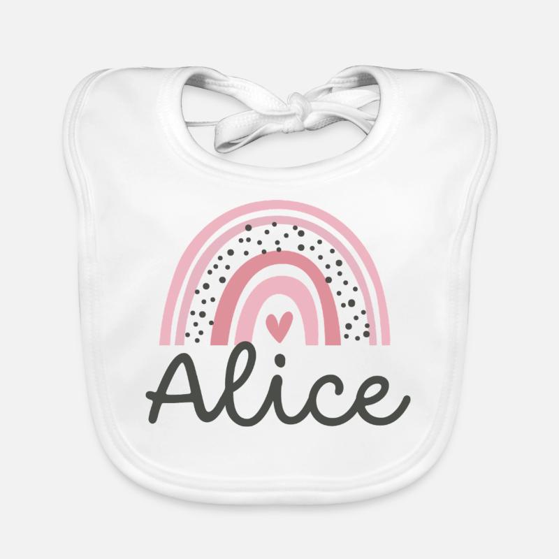 Alice, ein Name voller Charme Baby Bio-Lätzchen