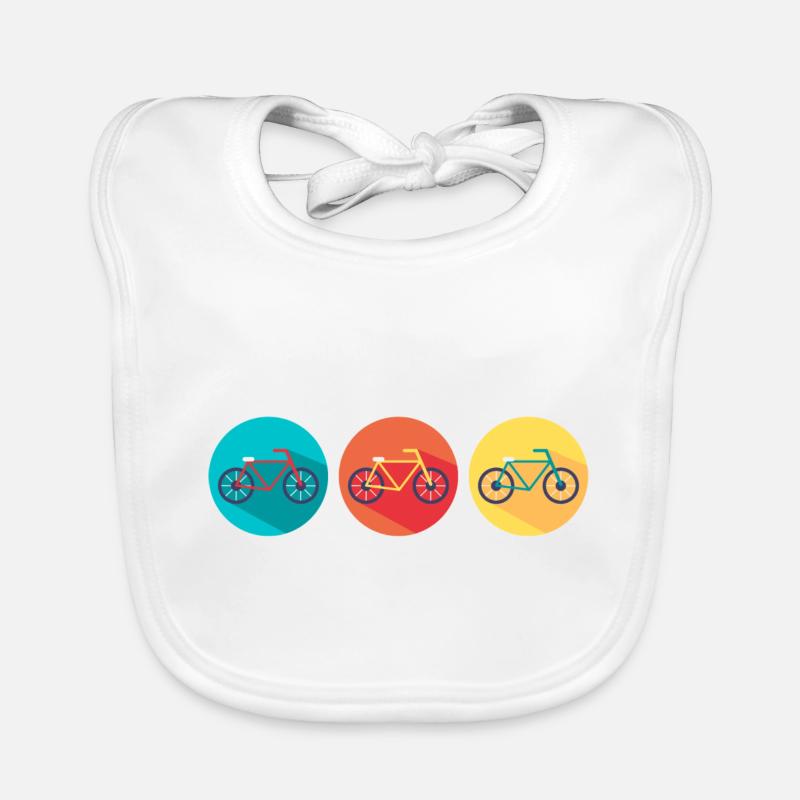 Vélos - Bavoir bio Bébé - blanc