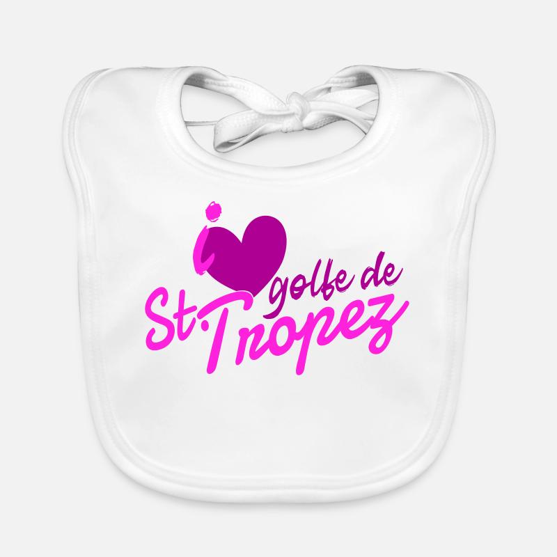 [ i ❤️ Golfe de St★Tropez ] Bavoir bio Bébé