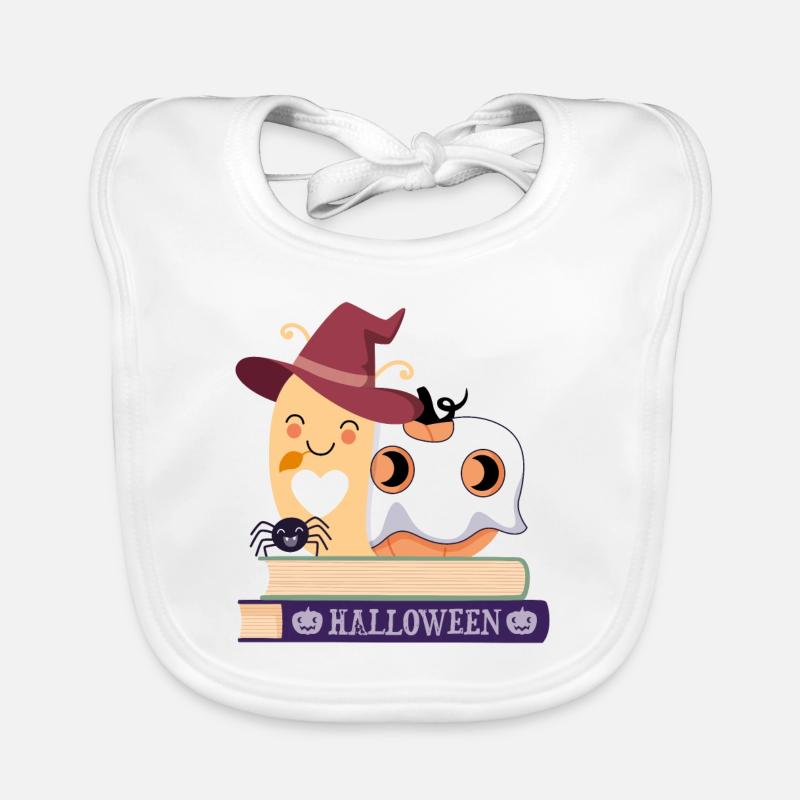 Pumpkin Snail Halloween Organic Baby Bibs