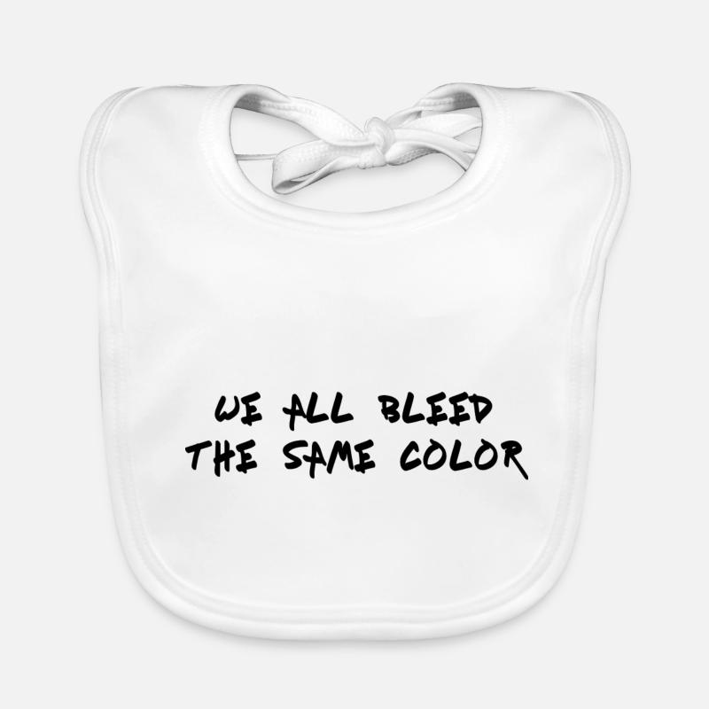 Nous avons tous saigné de la même idée de cadeau de couleur Bavoir bio Bébé