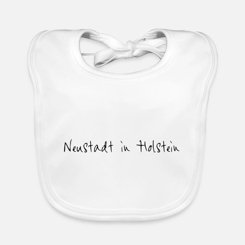 Neustadt in Holstein - Baby Bio-Lätzchen - Weiß