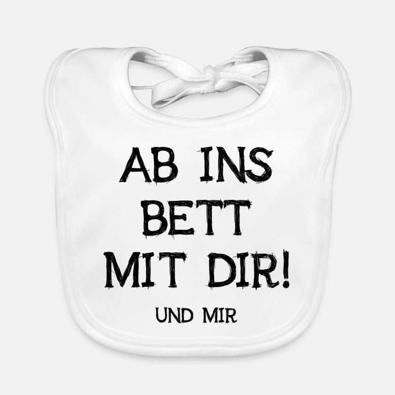Ab Ins Bett Mit Dir Und Mir Liebe Fun Geschenk Baby Bio-Lätzchen