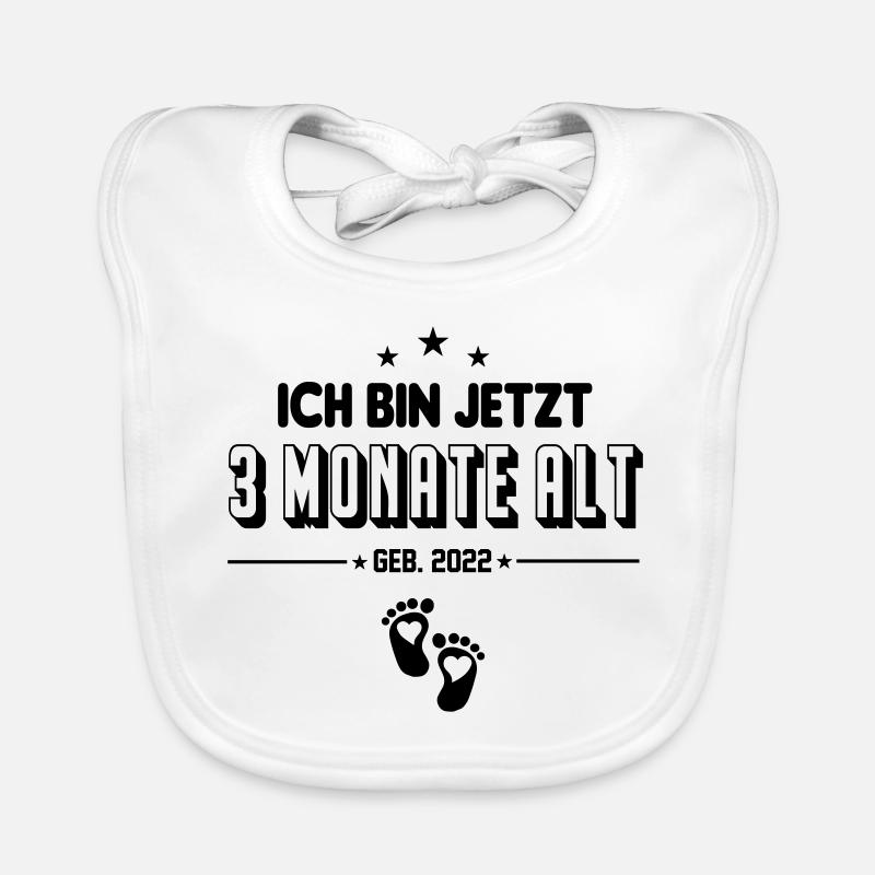 Baby Geburtstag 3 Monate Säugling Birthday Baby Bio-Lätzchen