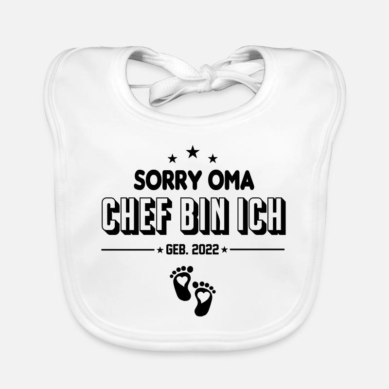 Säugling Baby 2022 Oma Chef bin ich Baby Bio-Lätzchen
