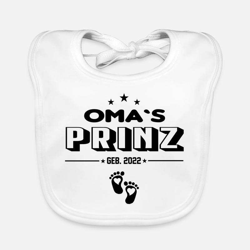 Säugling Baby 2022 Omas Prinz Baby Bio-Lätzchen
