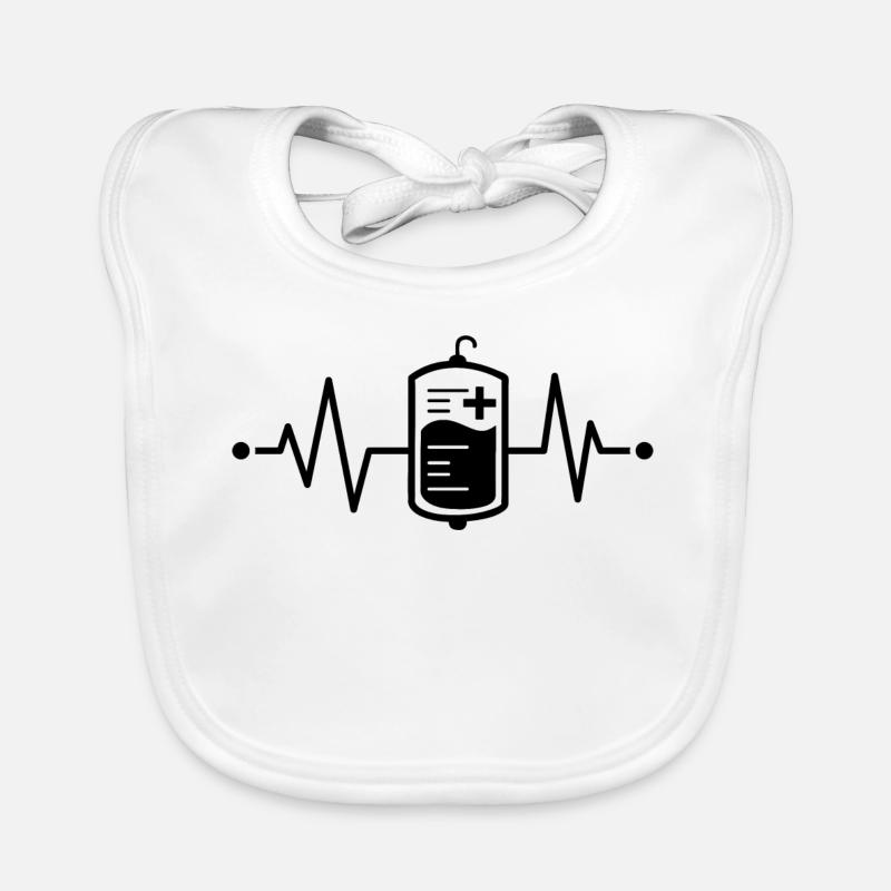 Courbe du cœur vacciné - Pulse Pro Vaccination Vacciner Vacciner Bavoir bio Bébé