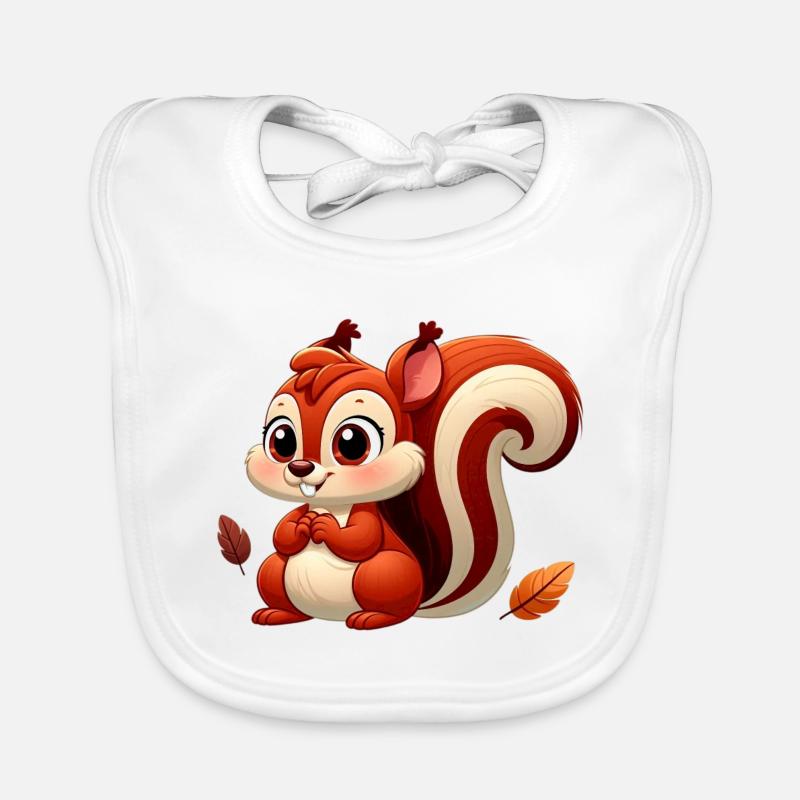 Eichhörnchen 9 Baby Bio-Lätzchen