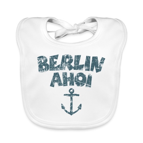 Berlin Ahoi Anker (Vintage/Dunkelblau) - Baby Bio-Lätzchen