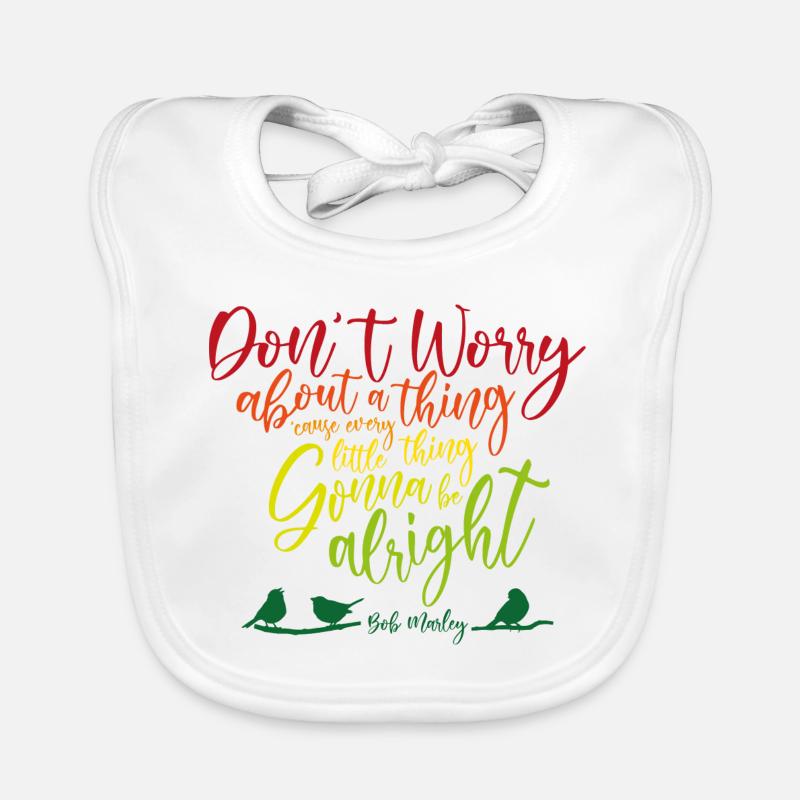 Marley "Don't Worry" Organic Baby Bibs
