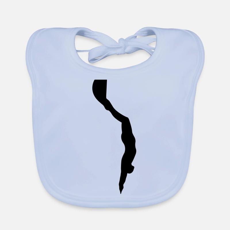 Freediver Silhouette Baby Bio-Lätzchen