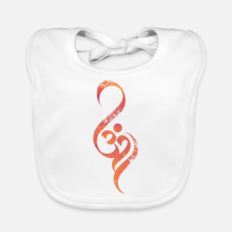 Om yoga art Organic Baby Bibs