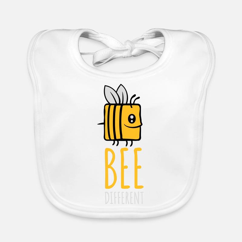 bee different Spruch Zitat Baby Bio-Lätzchen