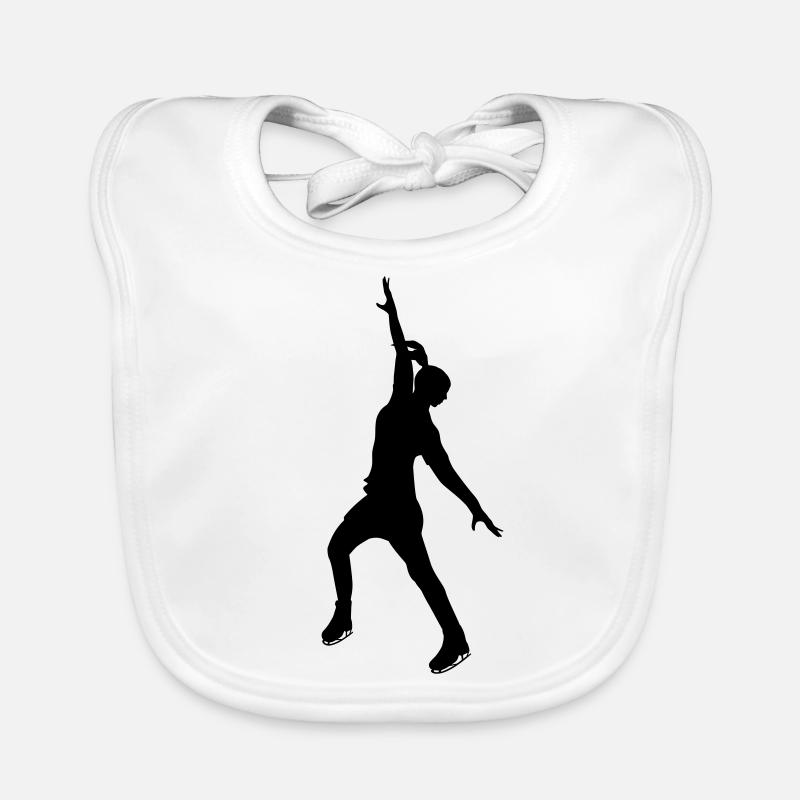 Eiskunst in schwarzer Stille Baby Bio-Lätzchen