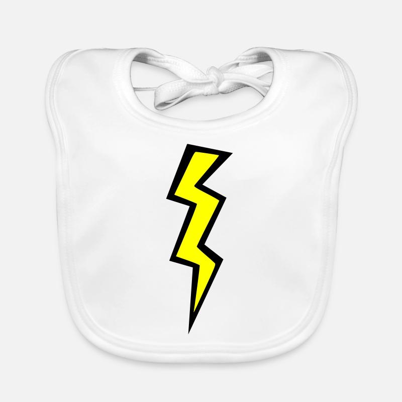 two colored lightning Organic Baby Bibs